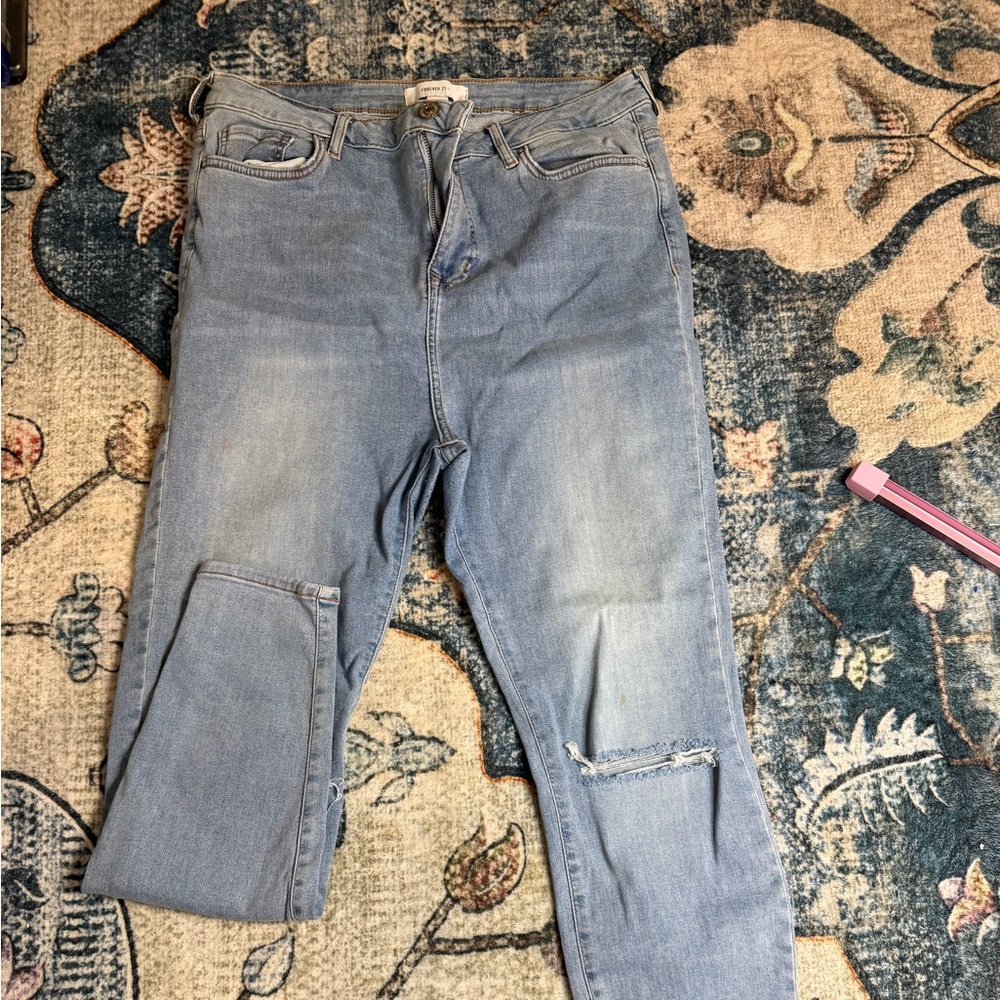 Forever 21 Light Blue Skinny Jeans